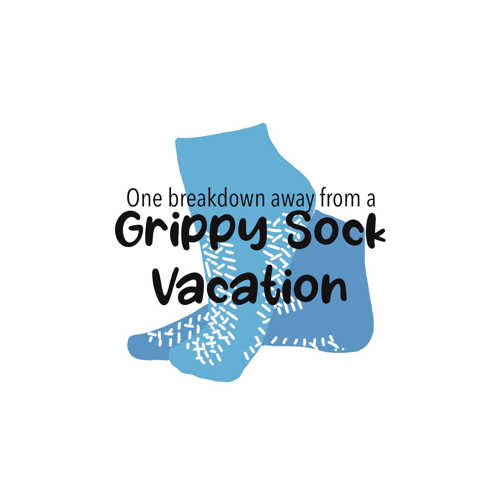 Grippy Sock Vacation sticker