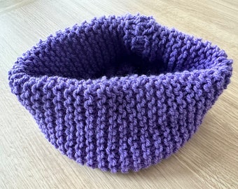 Chunky Hand Knitted Snood in Light Purple