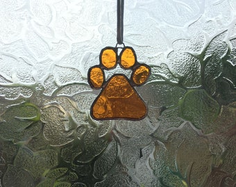 Stained Glass Paw Print