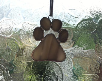 Marbled Paw Print Suncatcher