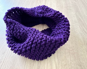 Chunky knitwear Snood in Purple