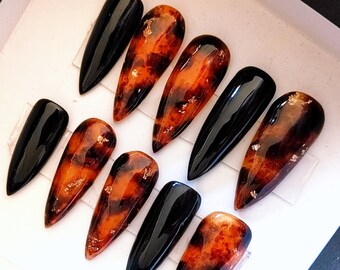 Luxury Tortoise Shell  |  press on nails