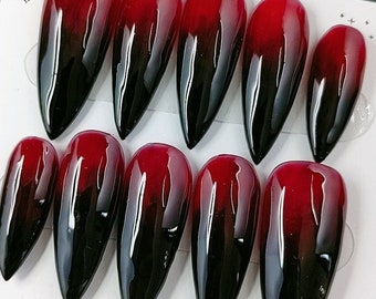 Crimson Demon |  press on nails