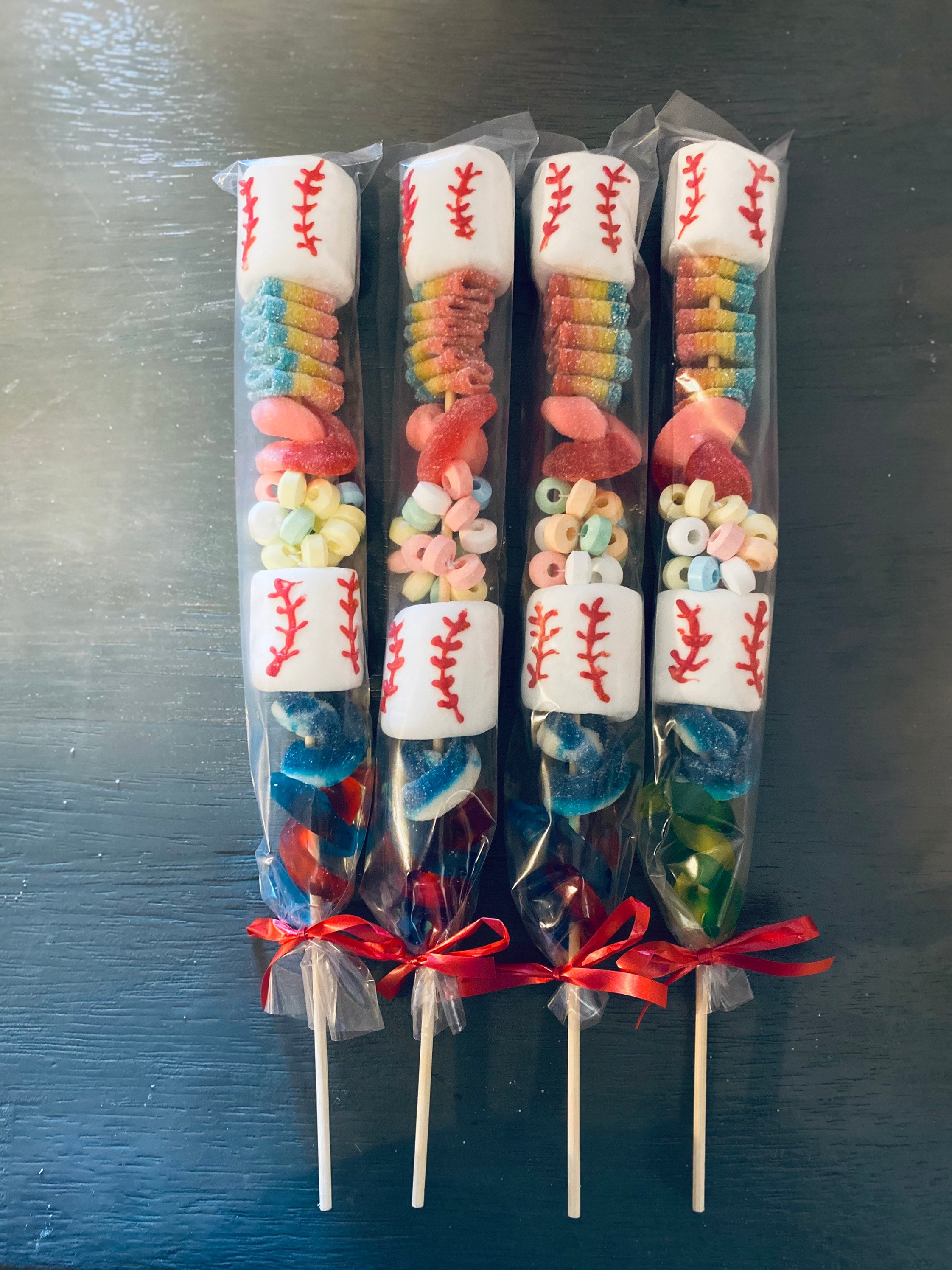 Baseball candy kabobs party favors treat boxes sweet sour Etsy