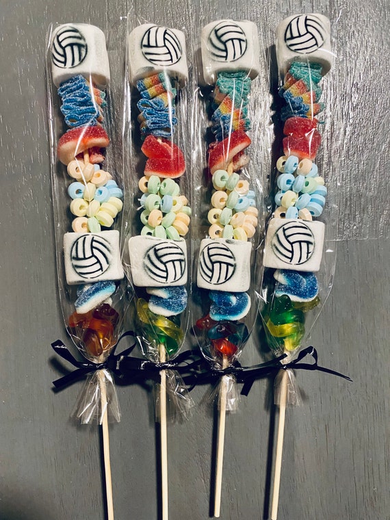 Volleyball Sports Birthday Teams Candy Kabobs Party Favors Etsy