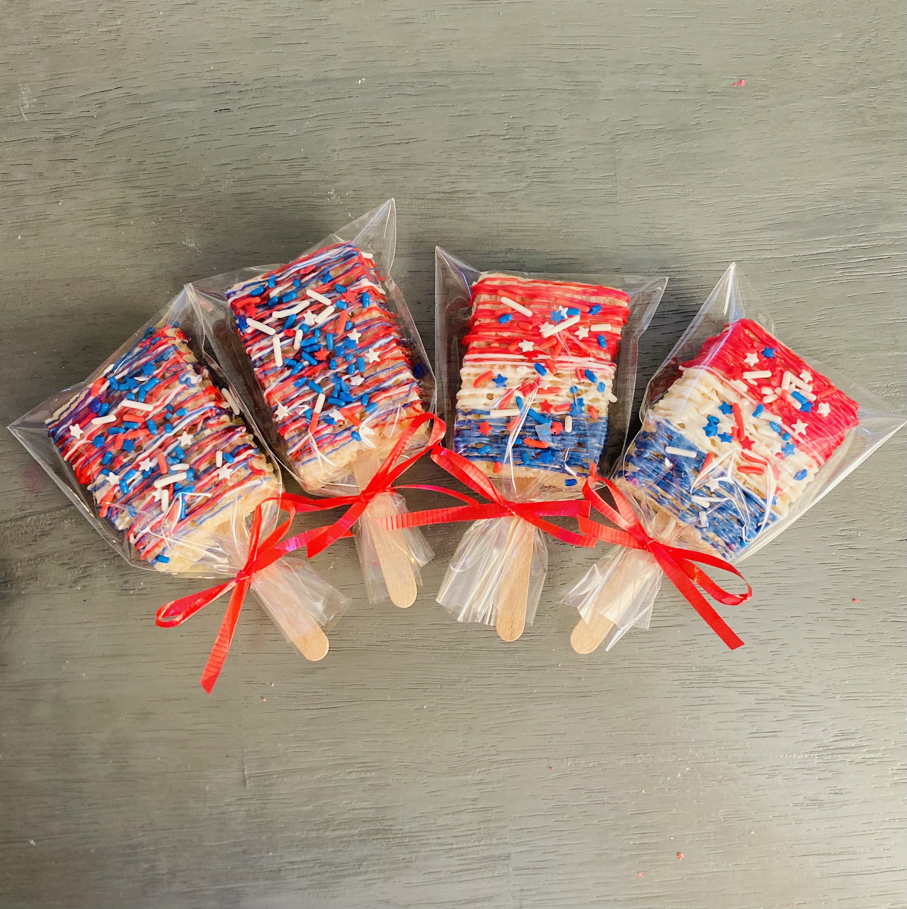 Patriotic Rice Crispy Pops Patriotic Rice Crispy Pops