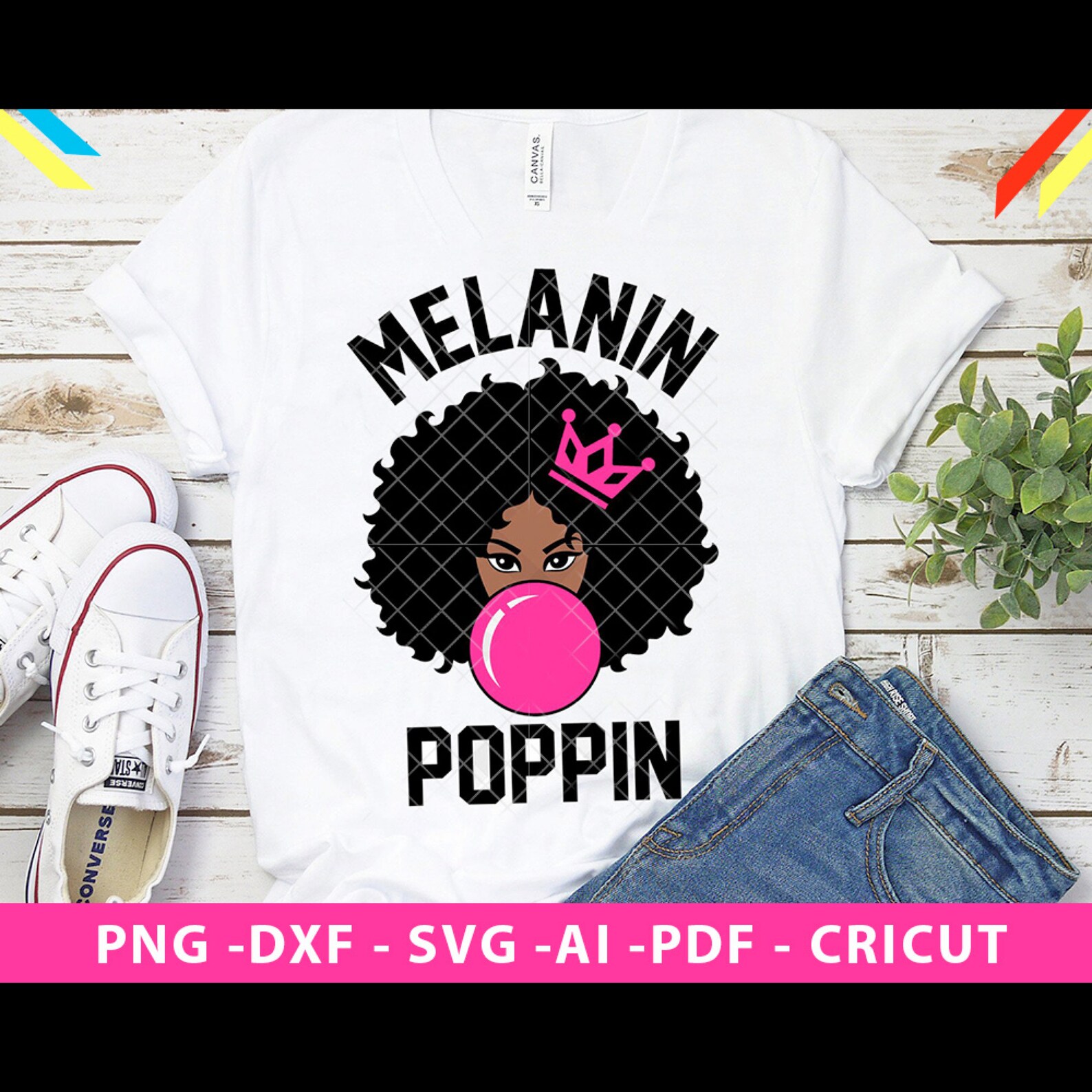 Melanin poppin Svg Png. | Etsy