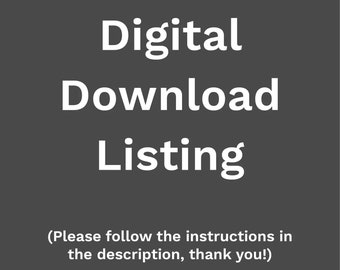 Bohemia Press // Digital Download Listing // This listing is for all digital downloads // Please follow instructions in the description