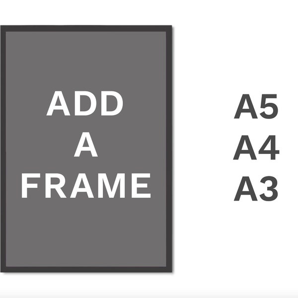 A5 A4 A3 Wooden Frame / Picture Frame / Photo Frame / Black White Oak / Minimal / Simple / Perspex / Ready to Hang / Home Decor / Modern