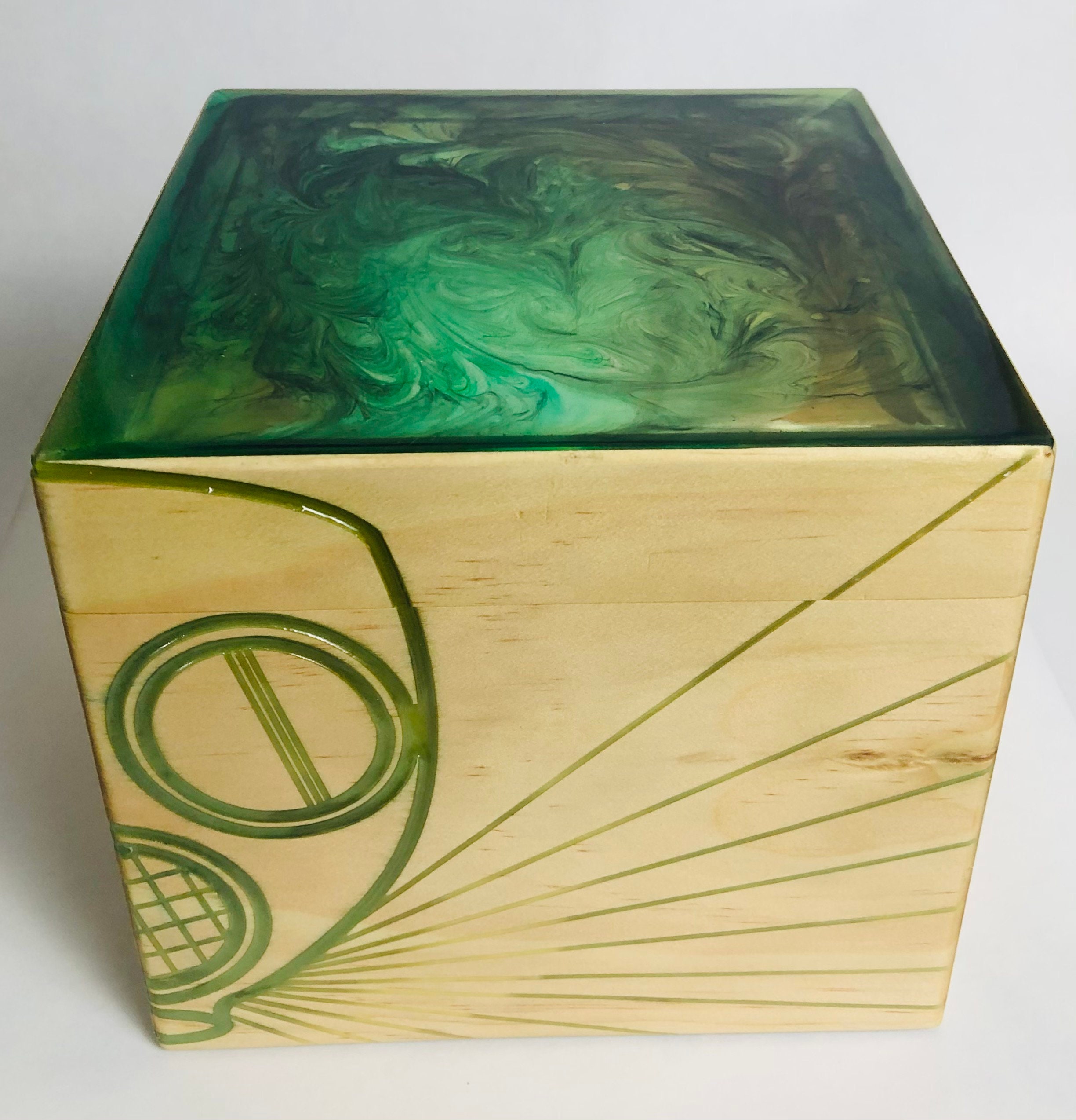 GasMask Epoxy Box Pine wood Exotic Wood Epoxy Pour Etsy