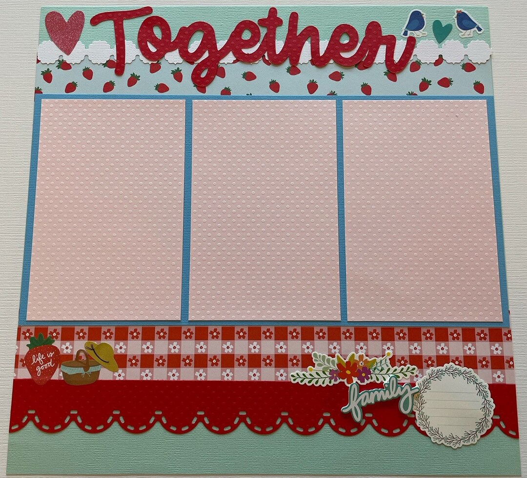 Together-one Page 12X12 Pre-made Scrapbook Layout - Etsy