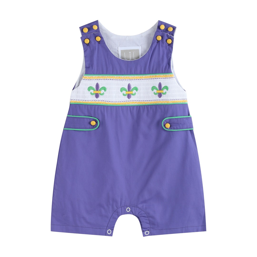 mardi gras smocked outfits