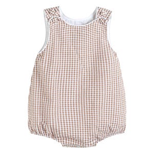 Klasyczny brązowy kombinezon w kratkę gingham