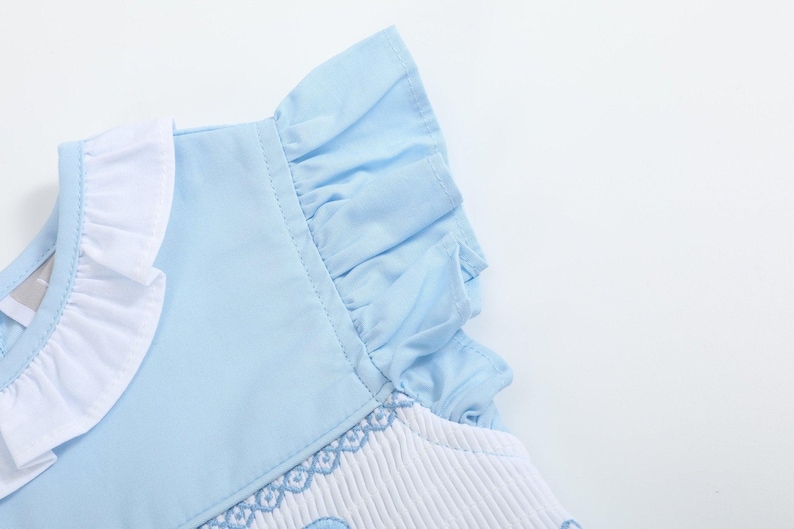 Big Sister Smocked Knit Angel Wing Blouse - White main image 1