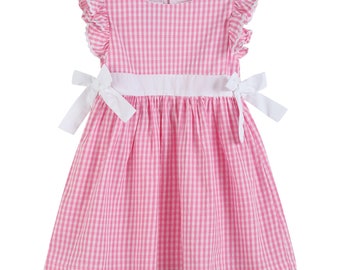 Light Pink Gingham A-Line Dress