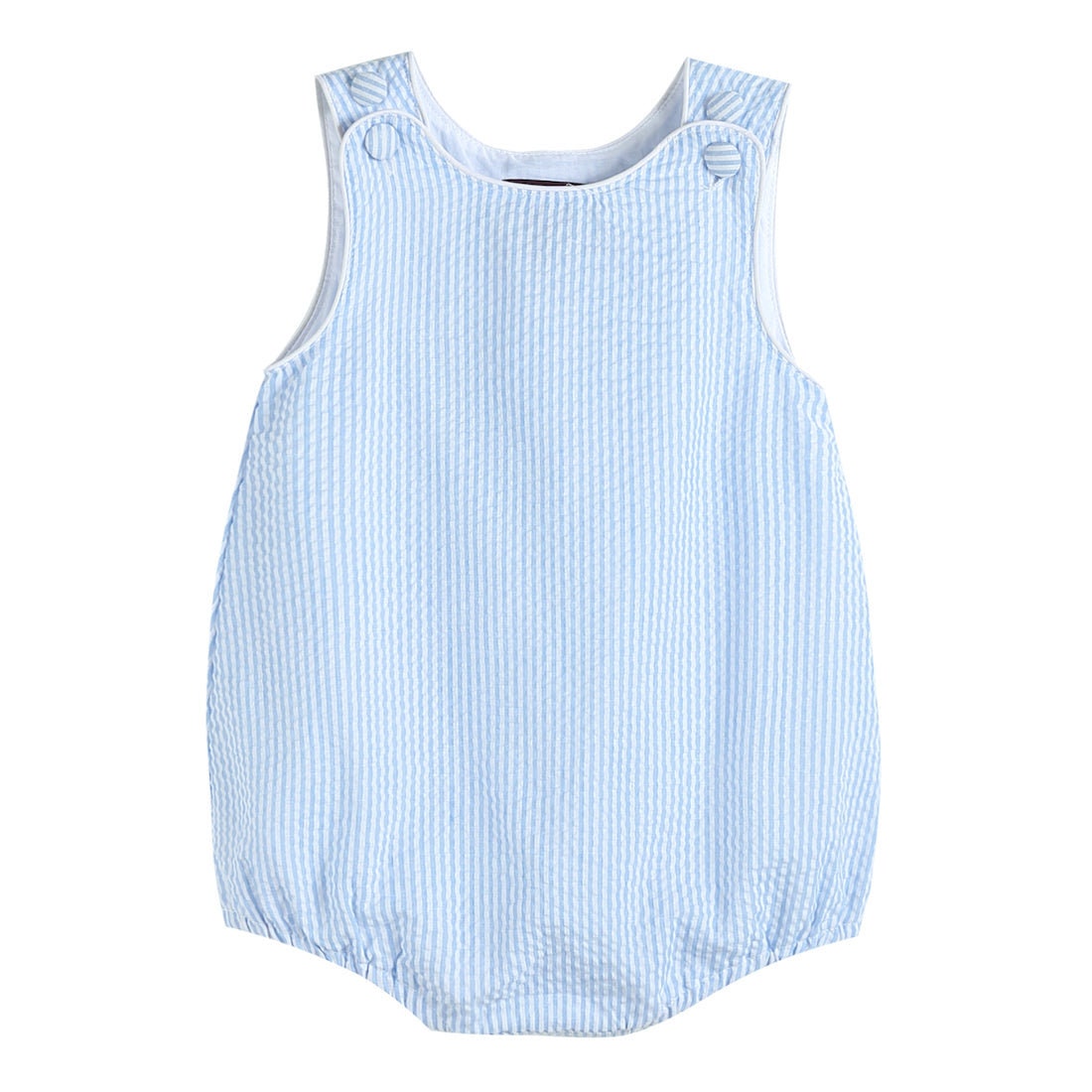 Matias Seersucker Romper in Light Blue main image 1
