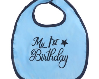 Bavoir bleu « Mon 1er anniversaire »