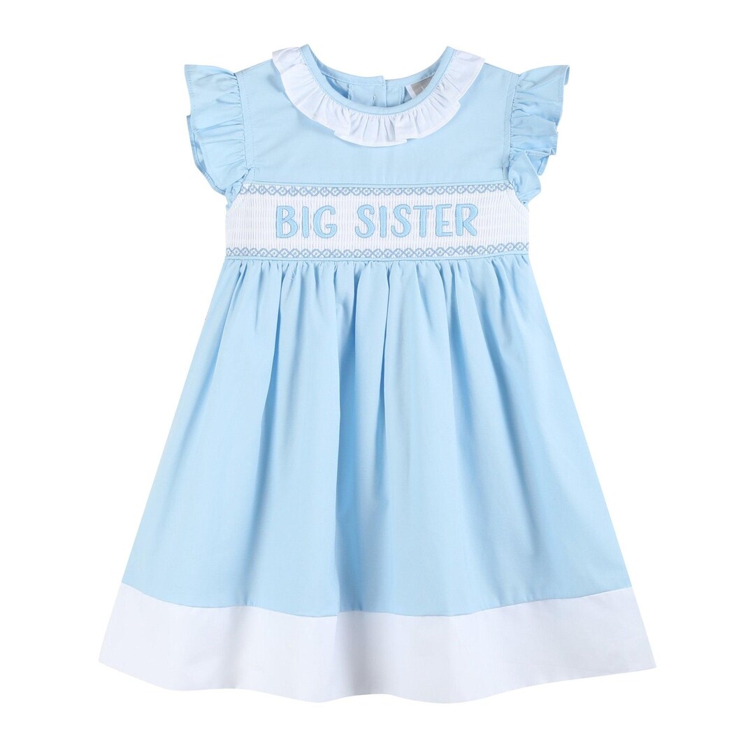 Big Sister Smocked Knit Angel Wing Blouse - White main image 0
