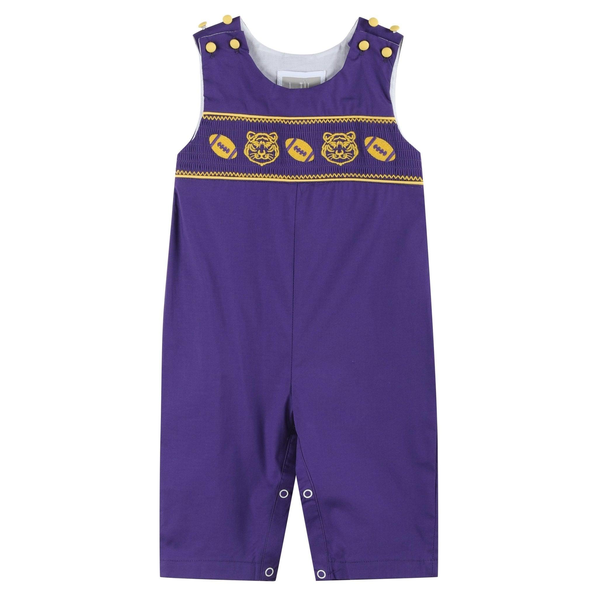 Lsu Smocked Dress Purple/Gold Smocked Dress LSU