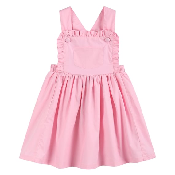 light pink jumper dress Light Pink Ruffle Jumper Dress