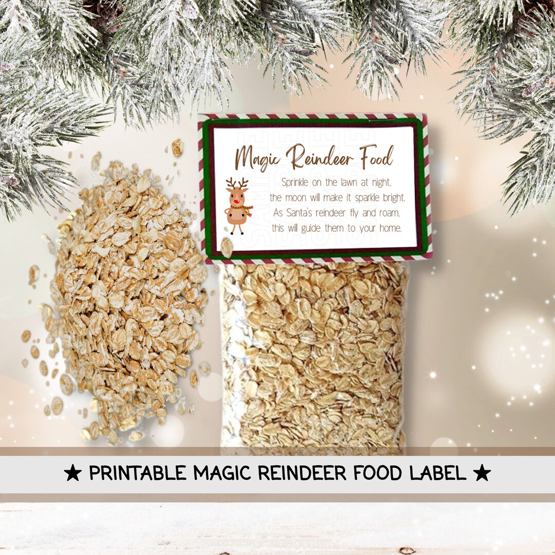 Printable Reindeer Food Labels Printable Template Printable Christmas Printable Reindeer Food Labels Printable Template Printable Christmas