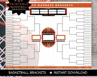 Drabinki March Madness: Zestaw do druku dla biura turniejowego NCAA (PDF)