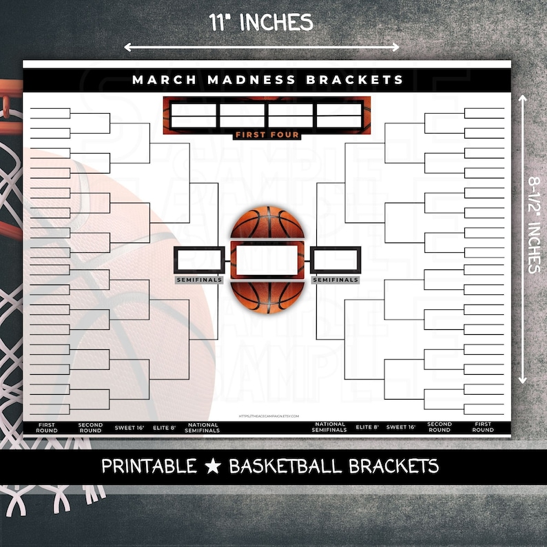 Basketball Brackets Men's Basketball Championship Printable March