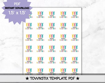 Printable Easter PNG Peeps Easter Theme Sticker Template 