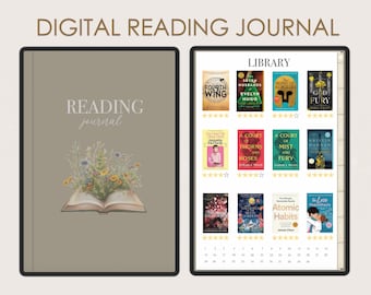Diario de lectura digital Planificador de libros minimalista para lectores