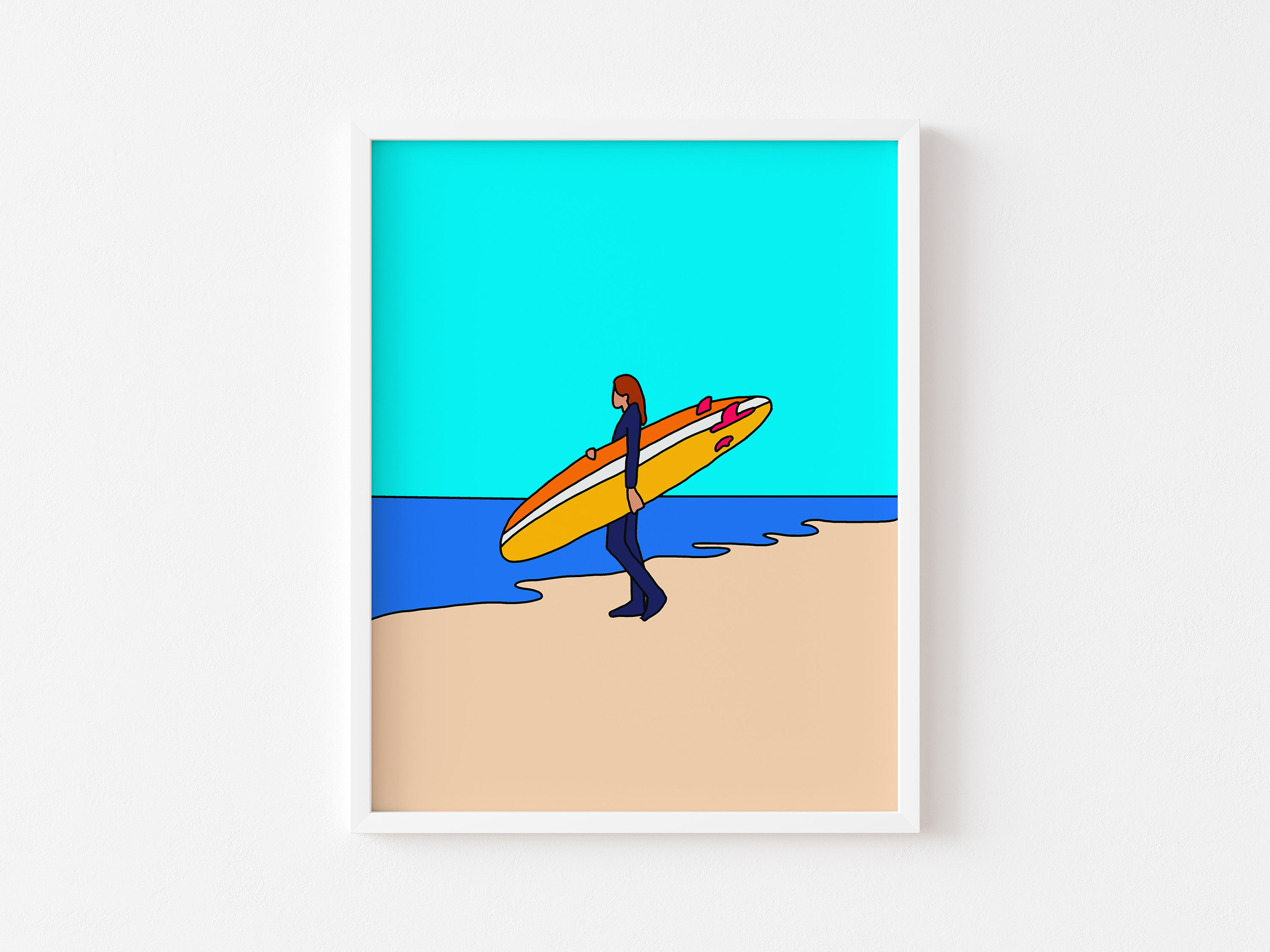 Printable Wall Art, Surfing Print Art, Surf Poster, Surfing Gifts, Surfing Decor, Florida Costal