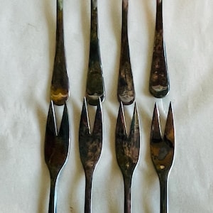 Vintage EPNS Sheffield England Small Forks Set of 8