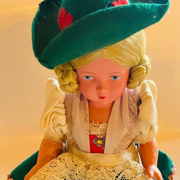 Vintage German Schildkrot Girl Doll with Turtle Maker's Mark