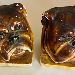 Vintage Chalkware Bulldog - Etsy Vintage Chalkware Bulldog - Etsy