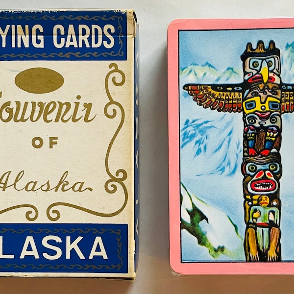 Vintage Alaska Totem Pole Souvenir Playing Cards New in Box