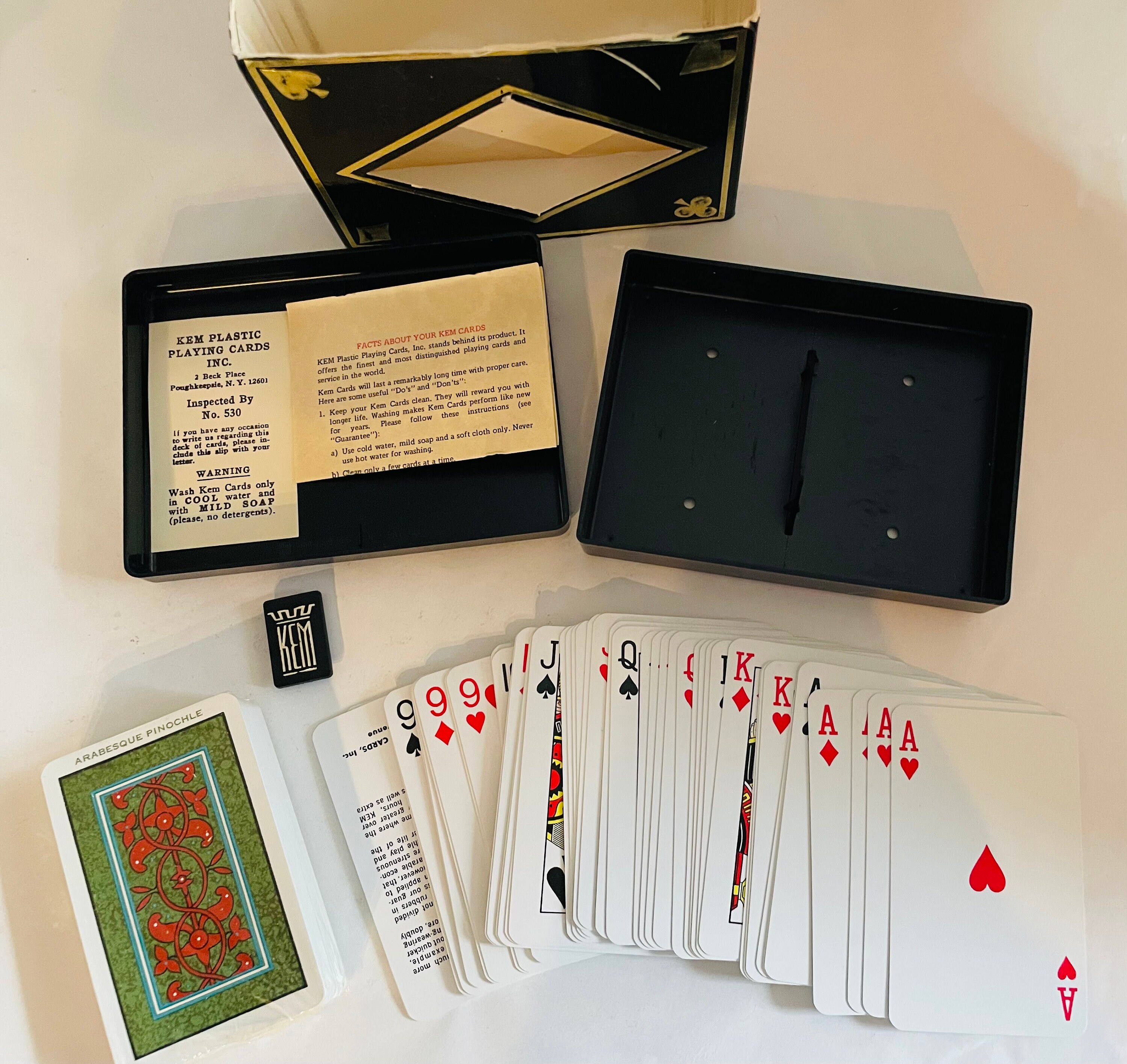 Vintage KEM Arabesque Pinochle Cards Etsy