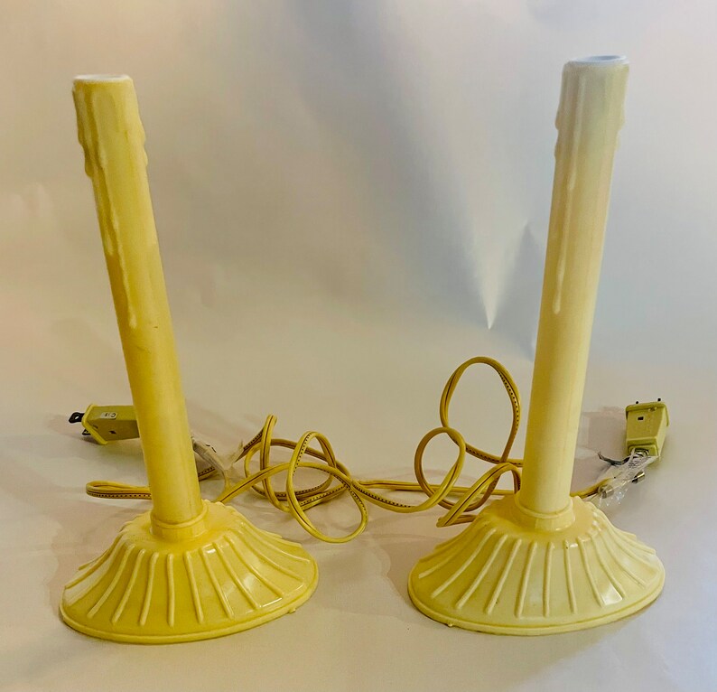 Vintage Christmas Window Candles Etsy