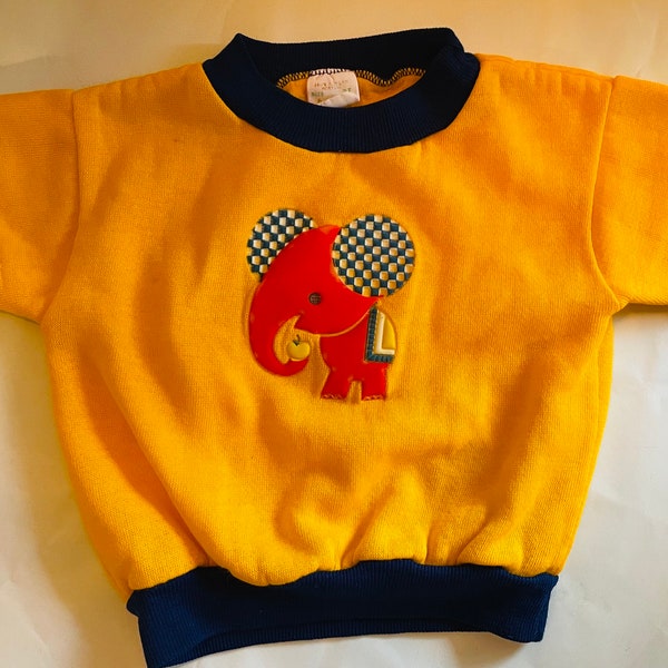 Vintage Child’s Elephant Sweatshirt - Penney's Toddler Time