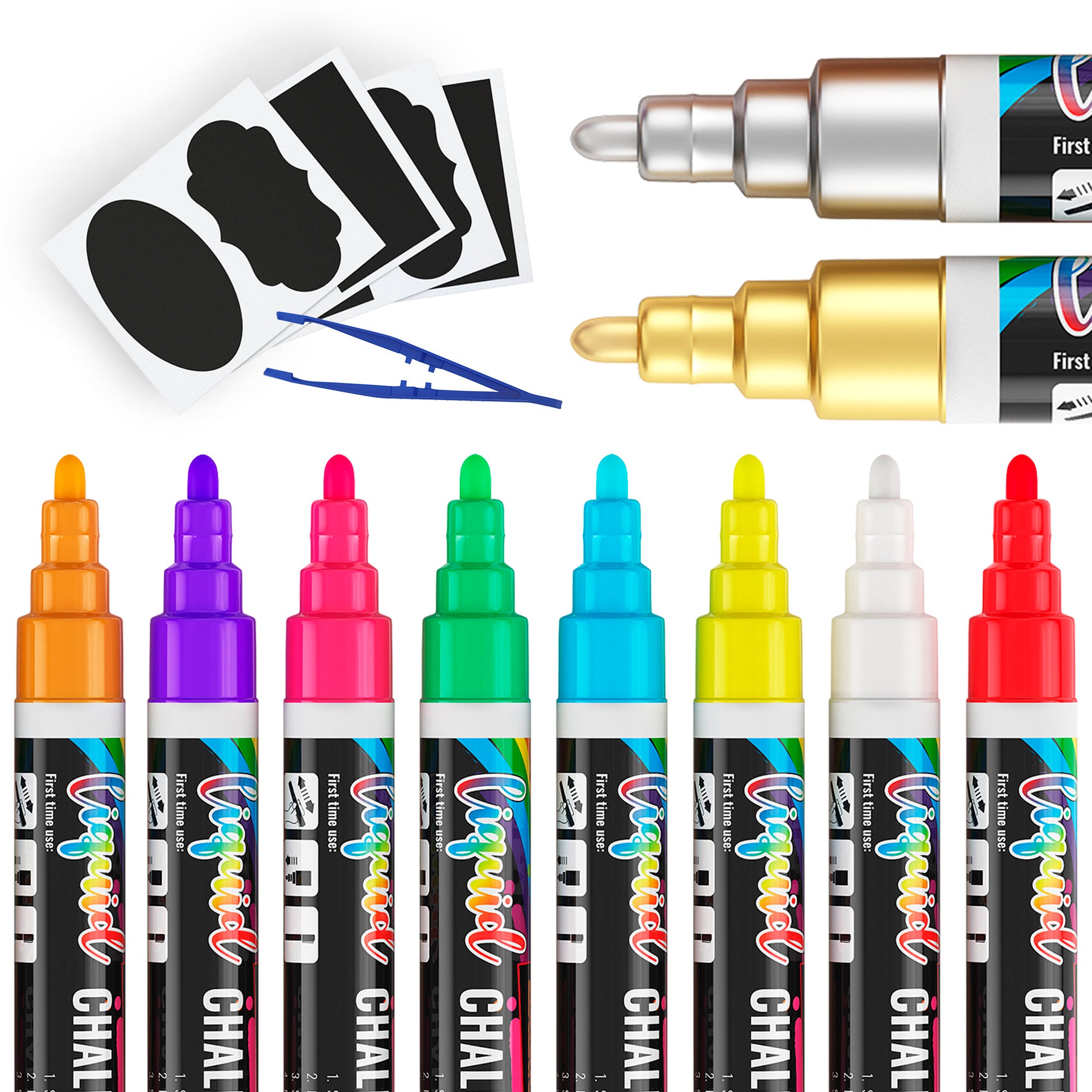 Banral 36 Colors Glitter Markers, Double Line Outline Markers