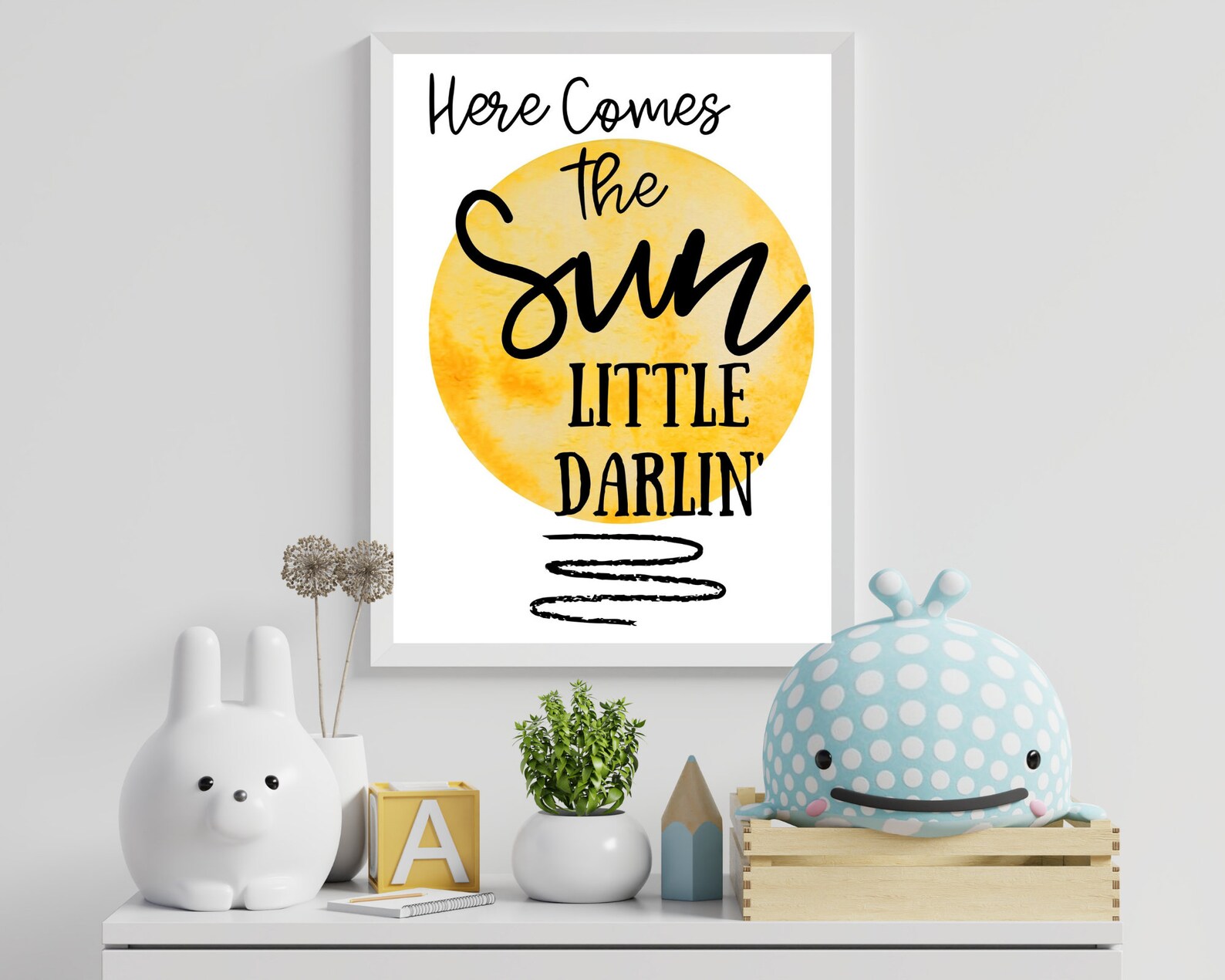 Here Comes the Sun Wall Art Printable - Etsy
