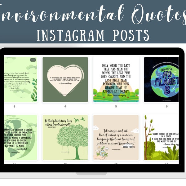 Environmental Quote Social Media Graphics | Instagram Post Quote Graphics | Eco-friendly Lifestyle Graphics