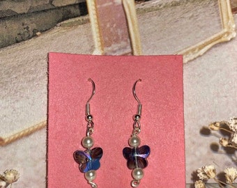 Boucles d’oreilles papillon, boucles d’oreilles, boucles d’oreilles argentées, boucles d’oreilles pendantes