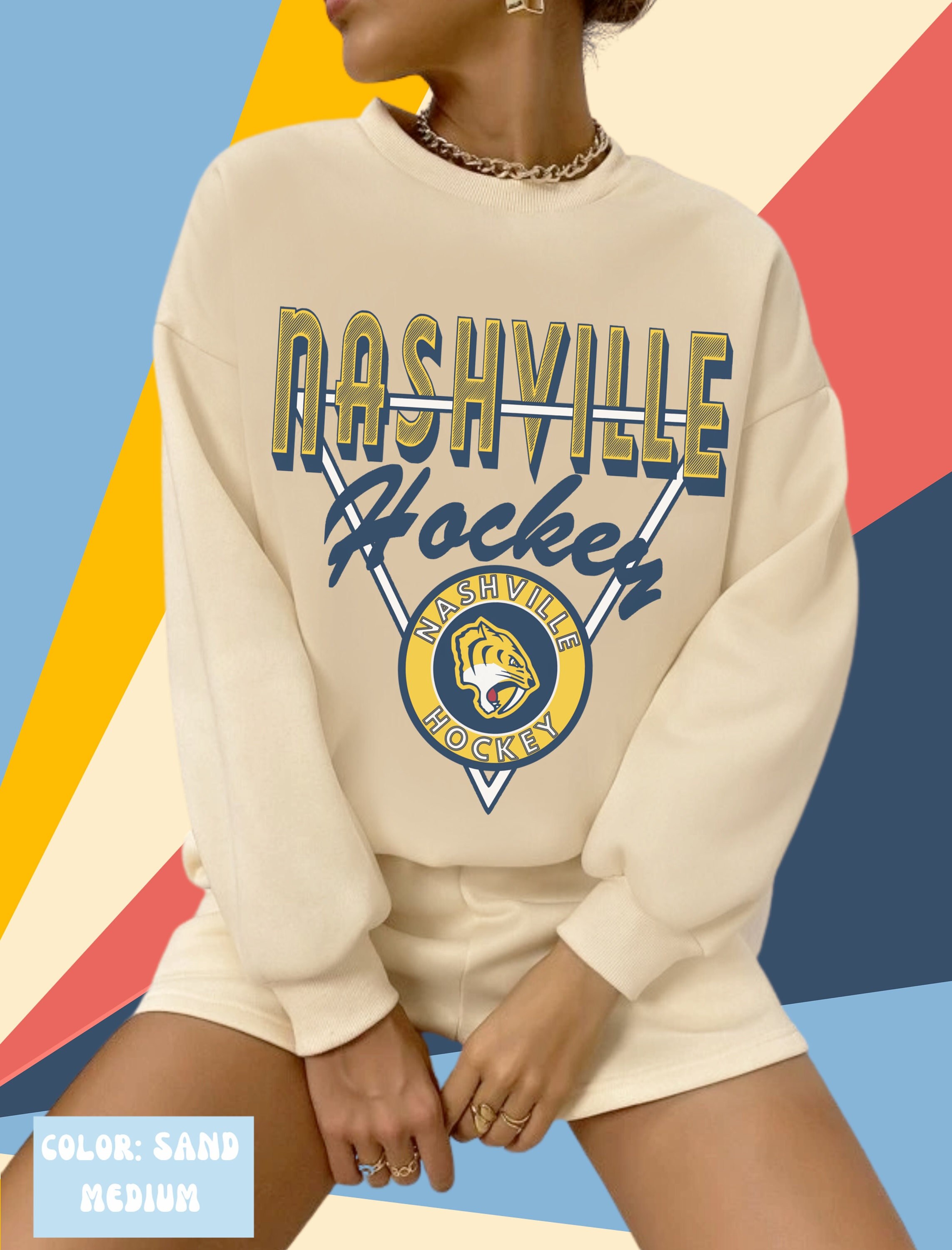 Nashville predators crewneck sweatshirt Clearance