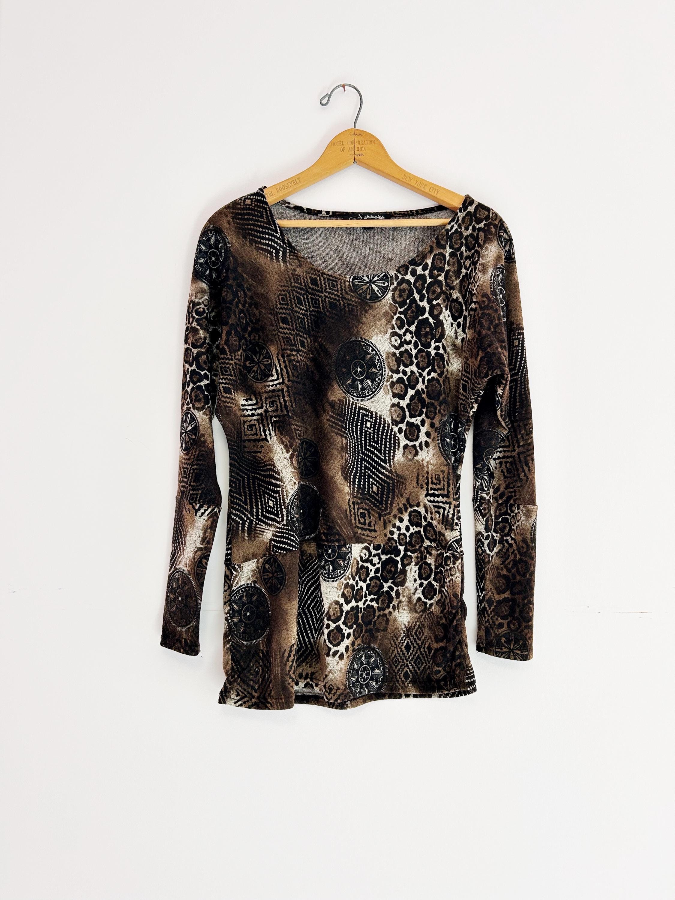 2000s Leopard Top - Etsy