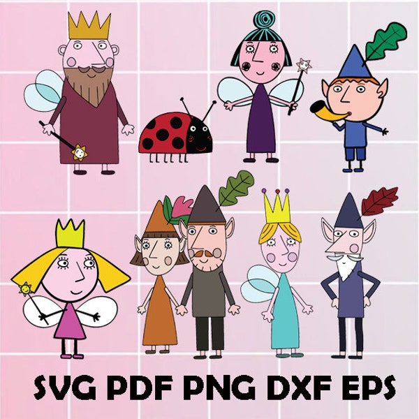 Clipart, Svg Bundle, Ben and holly little kingdom Svg, Ben and holly little kingdom Png, Ben and holly little kingdom Eps, Ben and holly