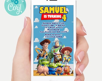 Toy Story Invitation, Toy Story Mobile invitation,Toy Story invitations, Toy Story birthday, Toy Story party, Toy Story