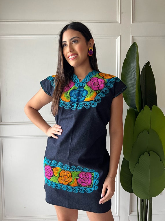 Modern denim dress hot sale