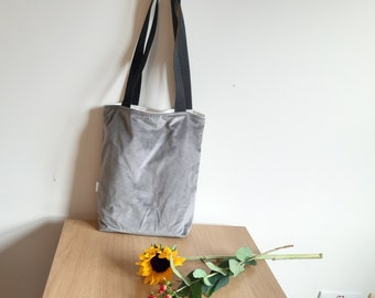 Terciopelo gris LEAFFLOW telas recicladas enviromental Friendy Bolso de moda Hype