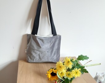 Terciopelo gris LEAFFLOW telas recicladas enviromental Friendy Bolso de moda Hype