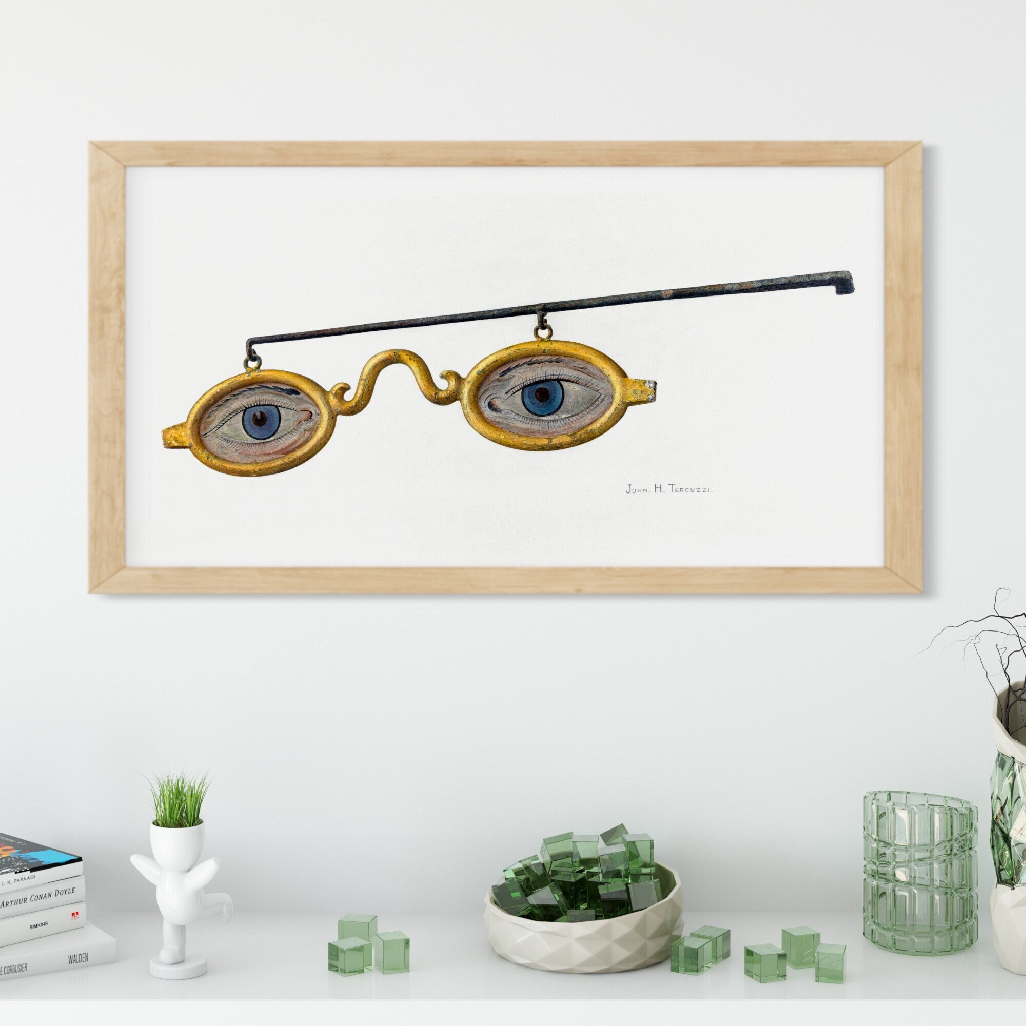 Samsung Frame TV Art, John H Tercuzzi, Vintage Glasses, Eye