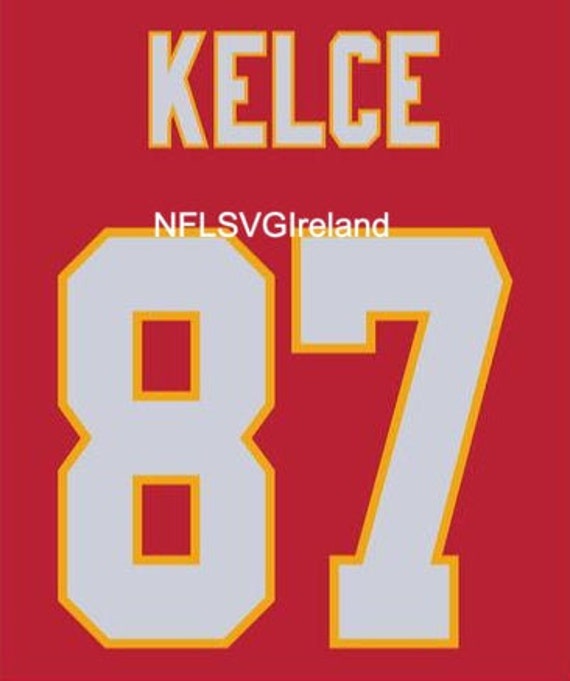 NFL Travis Kelce Jersey Number 87 svg / Kansas City Chiefs / Etsy
